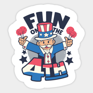 FUN ON THE FOURTH Sticker